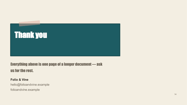 Cut Paper Zine — Hand-cut Trade Review Template — closing page