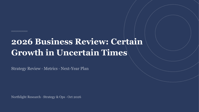 Signal — Research Briefing Template — cover page