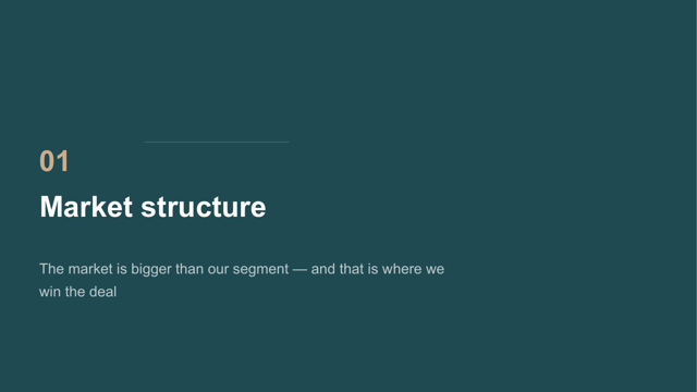 Analysis Meridian — Evidence-Led Analysis Report Deck Template — section page
