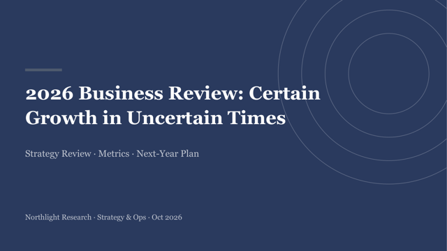 Signal — Research Briefing Template — cover page