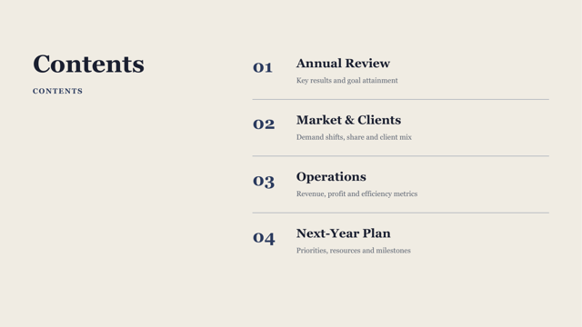Signal — Research Briefing Template — agenda page
